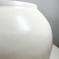 1970s Modernist Architectural Art Pottery White Sphere Planter - 2993289