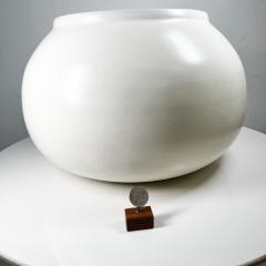 1970s Modernist Architectural Art Pottery White Sphere Planter - 2993290