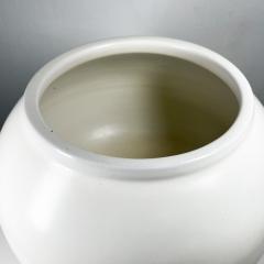 1970s Modernist Architectural Art Pottery White Sphere Planter - 2993293