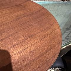 1970s Modernist Platter Teak Wood on Black Plate - 3403389