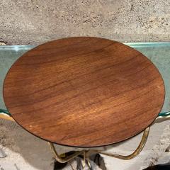 1970s Modernist Platter Teak Wood on Black Plate - 3403391