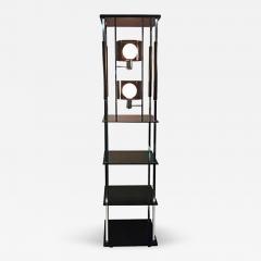 1970s Modernist Smoky Lucite and Chrome with Shelving Floor Lamp - 455995