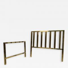 1970s Modernist Solid Brass King Size Bed - 2544862