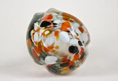 1970s Murano Clear Glass Vase With Color Spots Italy circa 1970 - 3640049