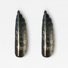 1970s Murano glass pair of tall sconces - 3302414