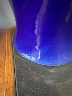 1970s Pair of Ginger Jar Shaped Ceramic Lamps in Cobalt Blue by CN Burman - 4107523