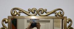 1970s Patinated Brass French Wall Mirror - 4444677