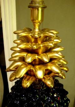 1970s Pineapple lamp base in ceramic - 913455