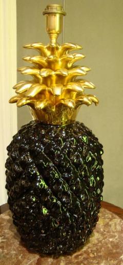 1970s Pineapple lamp base in ceramic - 913456