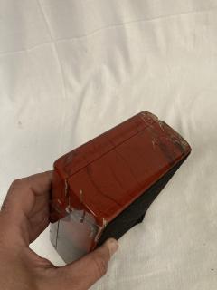 1970s Red jaspe stone boxe - 3719902