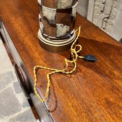 1970s Repurposed Table Lamp Wood and Brass - 3673547