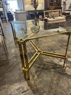 1970s Romeo Rega Style Brass Dining Table - 4045027