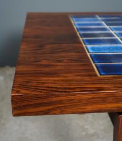 1970s Rosewood Blue Tile Coffee Table - 2325905