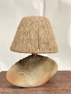1970s STudio Pottery ceramic lamp signed D Prioton - 3249827