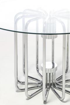 1970s Sculptural Chrome Dining Or Center Table - 2283166