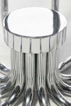 1970s Sculptural Chrome Dining Or Center Table - 2283167