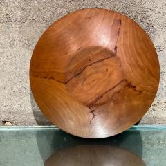 1970s Sculptural Studio Platter Solid Wood signed - 3425587