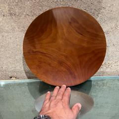 1970s Sculptural Studio Platter Solid Wood signed - 3425588