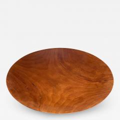 1970s Sculptural Studio Platter Solid Wood signed - 3426226