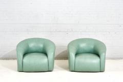 1970s Seafoam Green Swivel Lounge Chairs - 2813956
