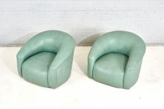 1970s Seafoam Green Swivel Lounge Chairs - 2813958