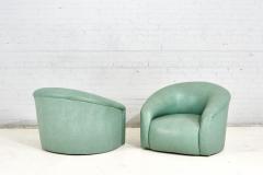 1970s Seafoam Green Swivel Lounge Chairs - 2813959