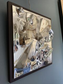 1970s Silver abstract wall sculpture signed and numbered - 3312183