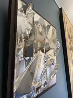 1970s Silver abstract wall sculpture signed and numbered - 3312186