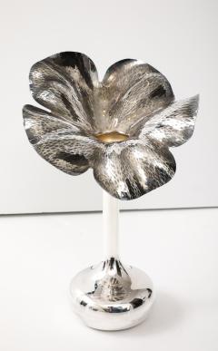1970s Silver plated Brazilian Flower Shape Vase - 3573403