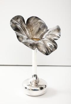 1970s Silver plated Brazilian Flower Shape Vase - 3573412