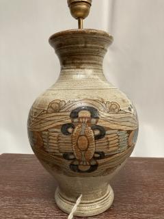 1970s Studio Pottery Ceramic Lamp Signed Fievet - 3249782