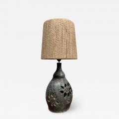 1970s Studio Pottery ceramic lamp by Les Grottes Dieulefit - 3251496