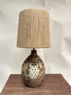 1970s Studio pottery Hand made Ceramic lamp signed - 3248658