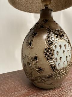 1970s Studio pottery Hand made Ceramic lamp signed - 3248659