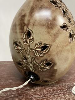 1970s Studio pottery Hand made Ceramic lamp signed - 3248660