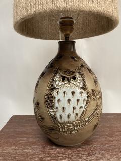 1970s Studio pottery Hand made Ceramic lamp signed - 3248662