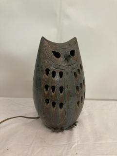 1970s Studio pottery owl night lamp By Alain Blanchard - 3334034