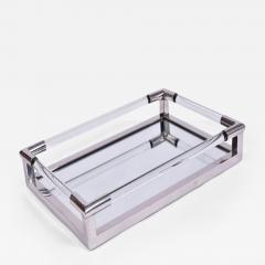 1970s US rectangular Lucite and mirror tray - 1473205