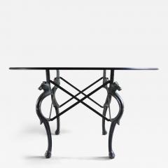 1970s Verdigris Aluminium Horsey Centre Table France - 4069258