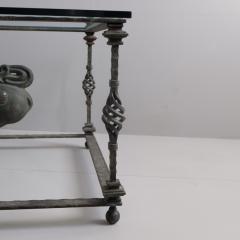 1970s Verdigris Iron Coffee Table with Bronze Copies of Ancient Scythian Deer - 4056974