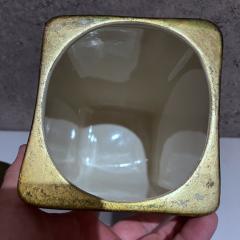 1970s Vintage Gold Leaf Canister Container - 3595609
