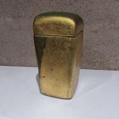 1970s Vintage Gold Leaf Canister Container - 3595610