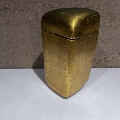 1970s Vintage Gold Leaf Canister Container - 3595611