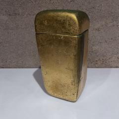 1970s Vintage Gold Leaf Canister Container - 3595614