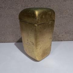 1970s Vintage Gold Leaf Canister Container - 3595616