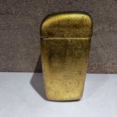 1970s Vintage Gold Leaf Canister Container - 3595617