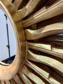 1970s Vintage Italian Sunburst Gilded Wall Mirror - 4288821