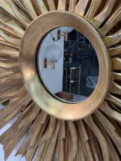 1970s Vintage Italian Sunburst Gilded Wall Mirror - 4288823