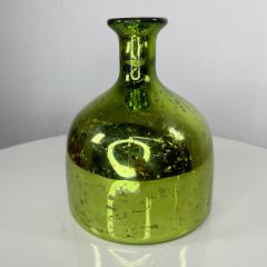 1970s Vintage Modern Green Vase Weed Pot in Mercury Glass - 2837603