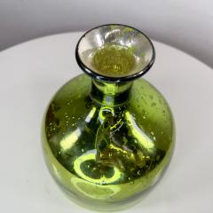 1970s Vintage Modern Green Vase Weed Pot in Mercury Glass - 2837604